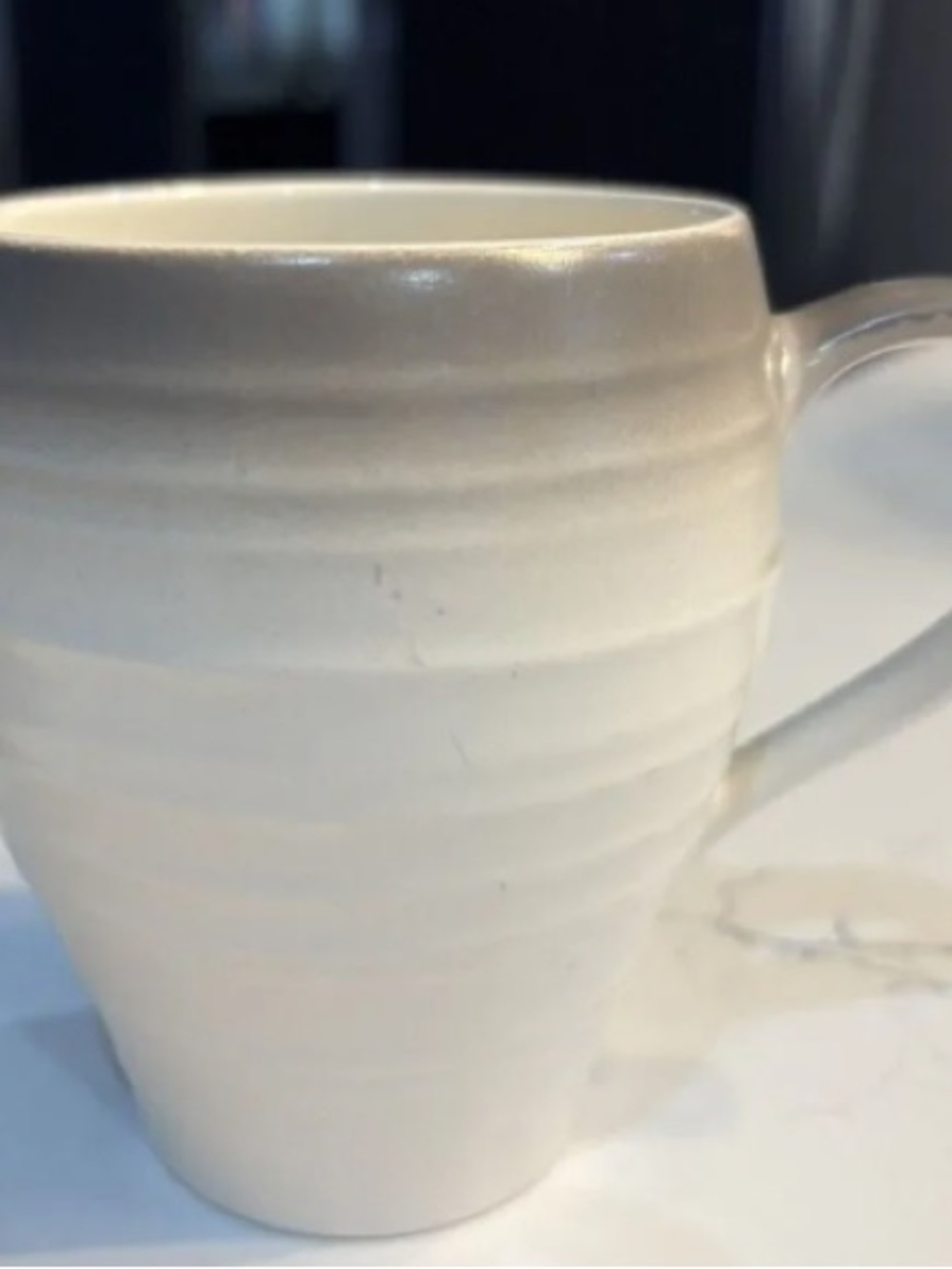 Classic Cream Ceramic Coffee Mug with Comfortable Handle